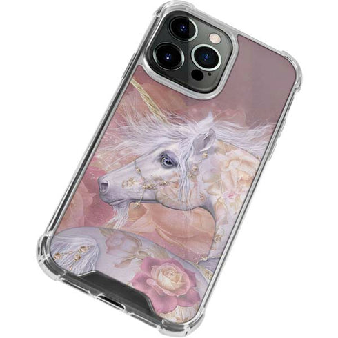 Laurie Prindle Licorne Florale Rose Unicorn iPhone 13 Pro Max Clear Case